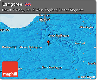 Political 3D Map of Langtree