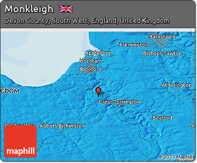 Political 3D Map of Monkleigh
