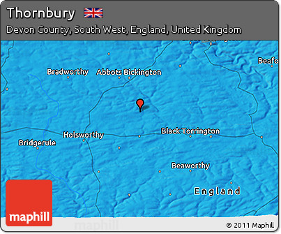 Political 3D Map of Thornbury