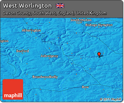 Political 3D Map of West Worlington