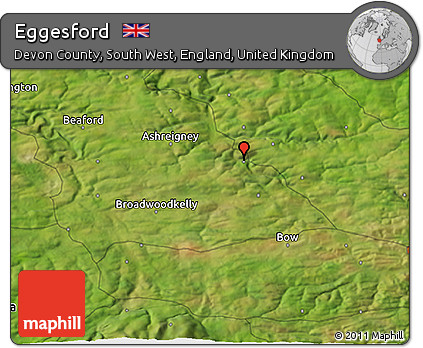 Satellite 3D Map of Eggesford