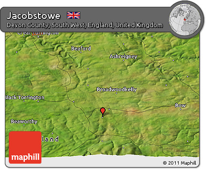 Satellite 3D Map of Jacobstowe
