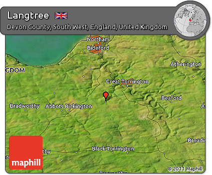 Satellite 3D Map of Langtree