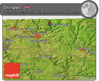 Satellite 3D Map of Shirwell
