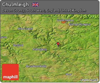Satellite 3D Map of Chulmleigh