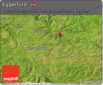 Satellite 3D Map of Eggesford