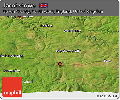 Satellite 3D Map of Jacobstowe