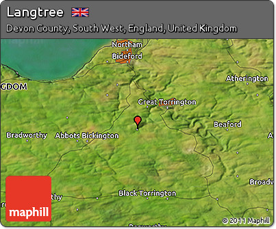 Satellite 3D Map of Langtree