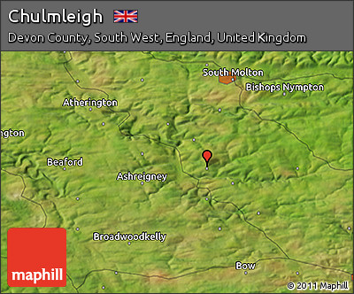 Satellite 3D Map of Chulmleigh