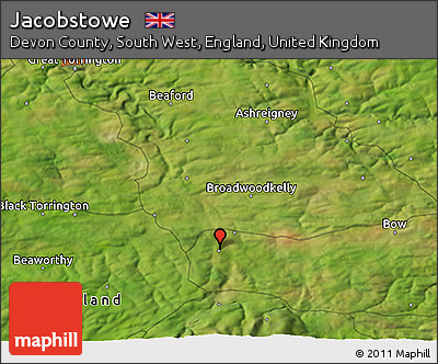 Satellite 3D Map of Jacobstowe