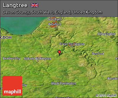 Satellite 3D Map of Langtree