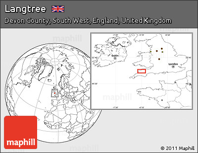 Blank Location Map of Langtree