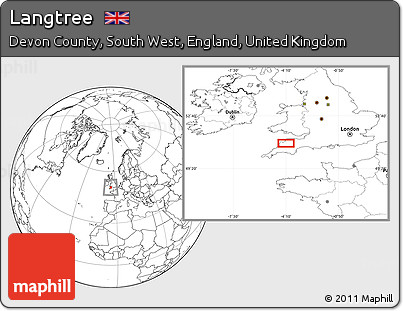Blank Location Map of Langtree