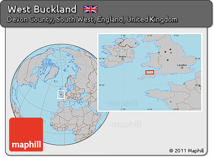 Gray Location Map of West Buckland