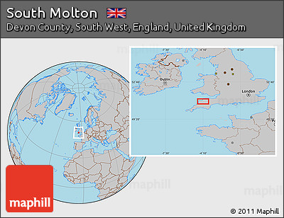 Gray Location Map of South Molton