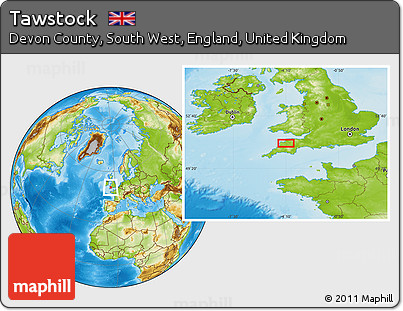 Physical Location Map of Tawstock