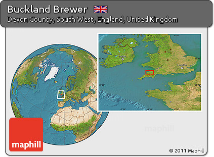 Satellite Location Map of Buckland Brewer