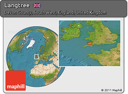 Satellite Location Map of Langtree