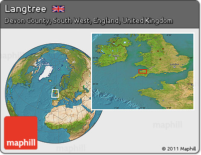 Satellite Location Map of Langtree
