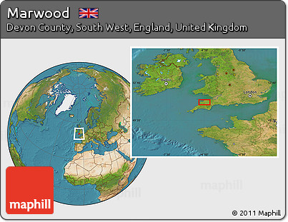 Satellite Location Map of Marwood