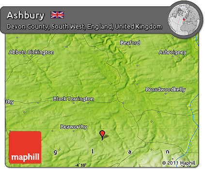Physical Map of Ashbury