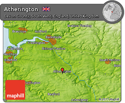 Physical Map of Atherington