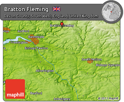 Physical Map of Bratton Fleming