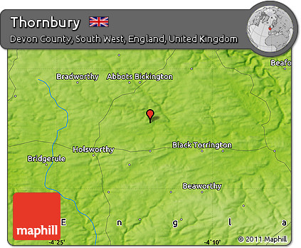 Physical Map of Thornbury