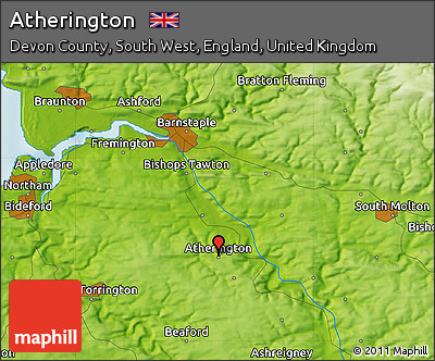 Physical Map of Atherington
