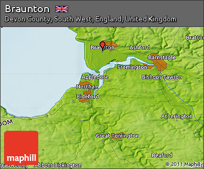 Physical Map of Braunton
