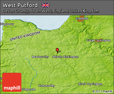 Physical Map of West Putford