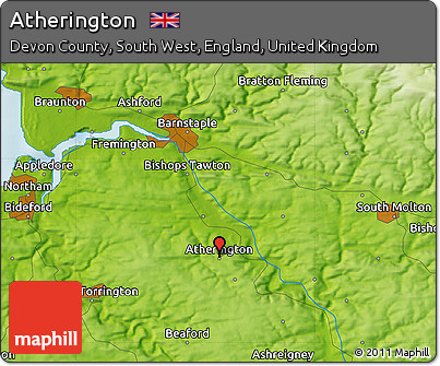 Physical Map of Atherington