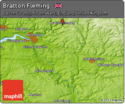 Physical Map of Bratton Fleming