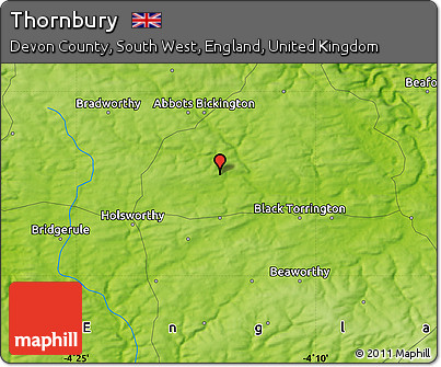 Physical Map of Thornbury