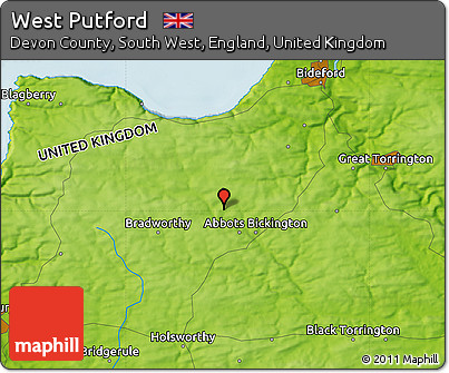 Physical Map of West Putford