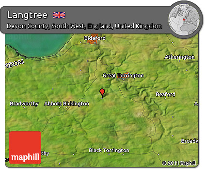 Satellite Map of Langtree