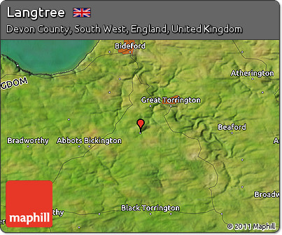 Satellite Map of Langtree