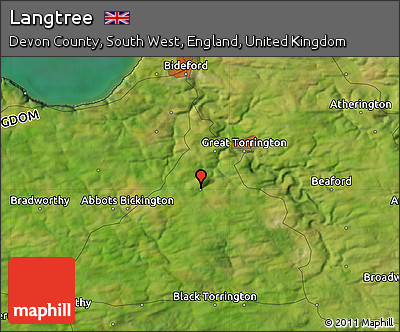 Satellite Map of Langtree