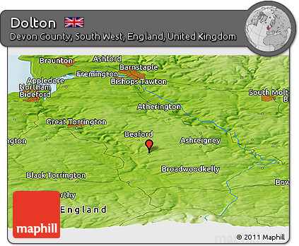 Physical Panoramic Map of Dolton