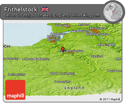 Physical Panoramic Map of Frithelstock
