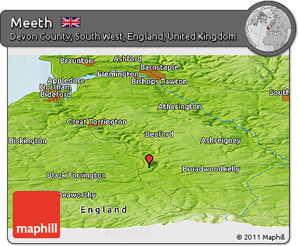 Physical Panoramic Map of Meeth