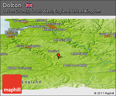 Physical Panoramic Map of Dolton