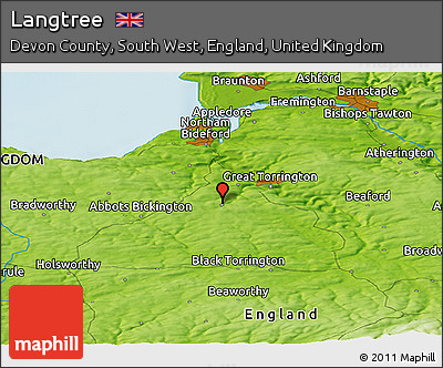 Physical Panoramic Map of Langtree