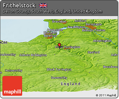 Physical Panoramic Map of Frithelstock