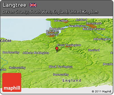 Physical Panoramic Map of Langtree