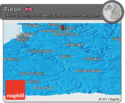 Political Panoramic Map of Pilton