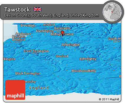 Political Panoramic Map of Tawstock