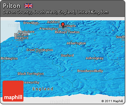 Political Panoramic Map of Pilton
