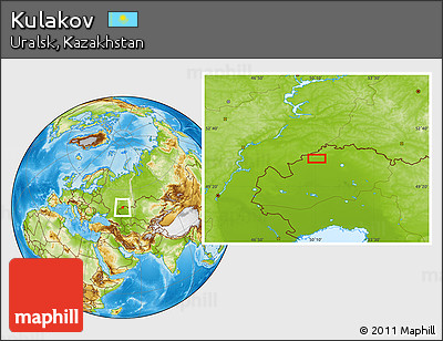 Physical Location Map of Kulakov