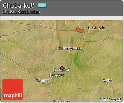 Satellite 3D Map of Chubarkul'